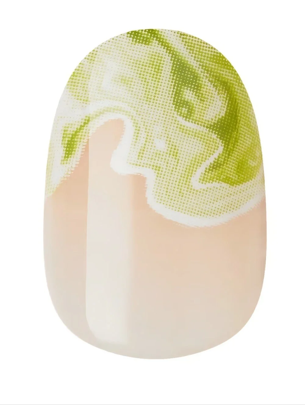 Impress Coffee Press On Nails Kit Matcha Latte Green French Short Oval 30 Count